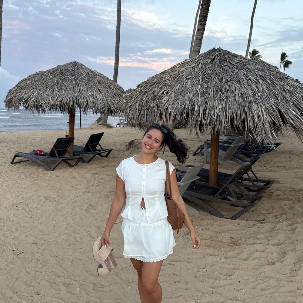 Reformation White Valletta Two Piece Set